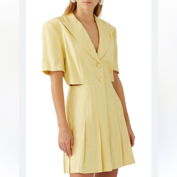 NWT Sandro Jaun Citron Mini Yellow Dress Size XS - Picture 9 of 15